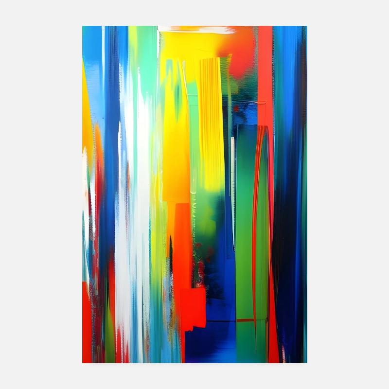 Art abstrait moderne, Design, Peintures Poster 20 x 30 cm
