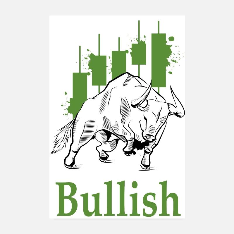 bullish - Poster 20x30 cm - Weiß