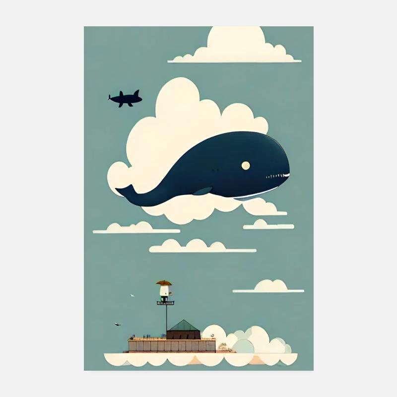 MobyDick in the sky Poster 20 x 30 cm