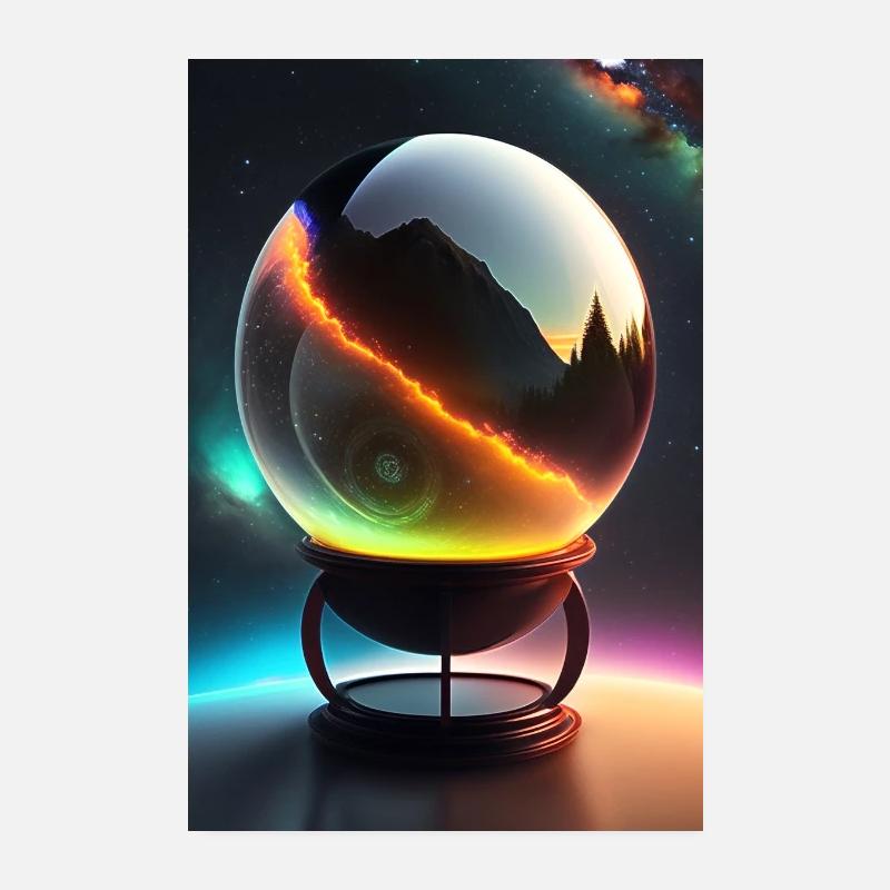 Sphère - Poster 20 x 30 cm - blanc
