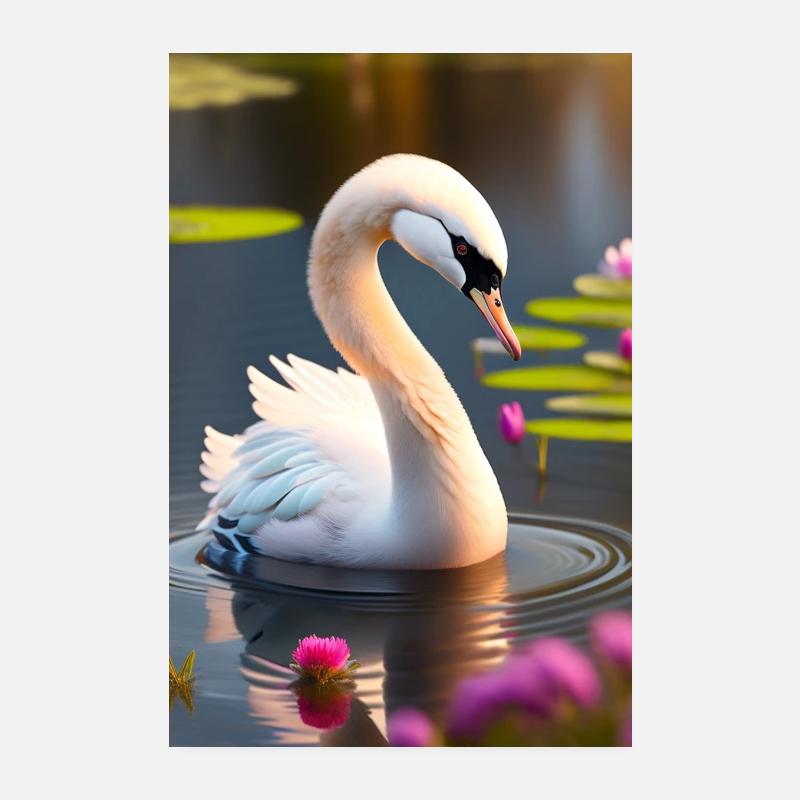 Schwan Poster 20x30 cm