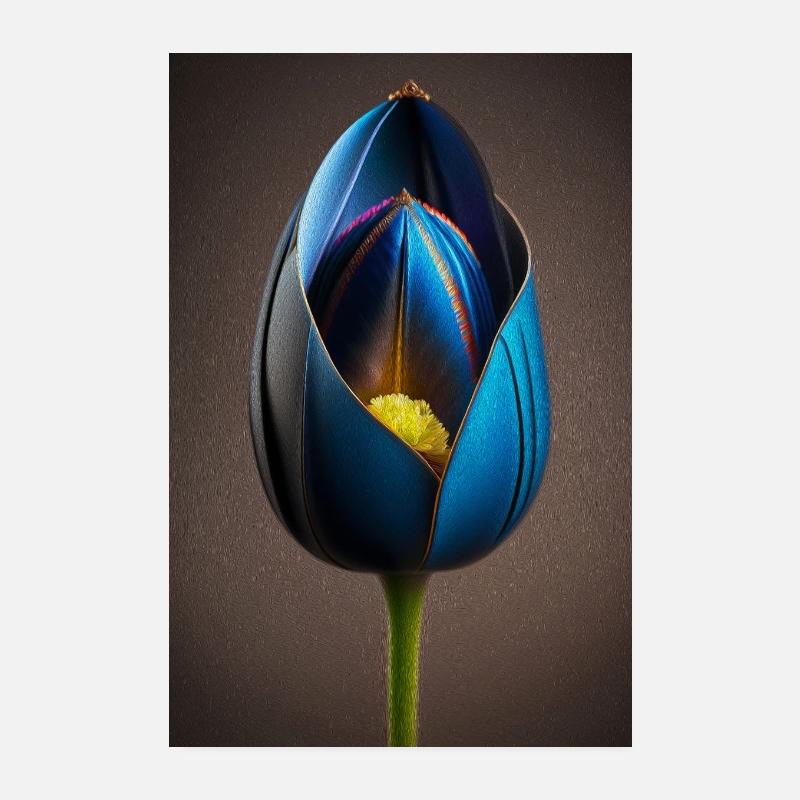 Blaue Tulpe Poster 20x30 cm