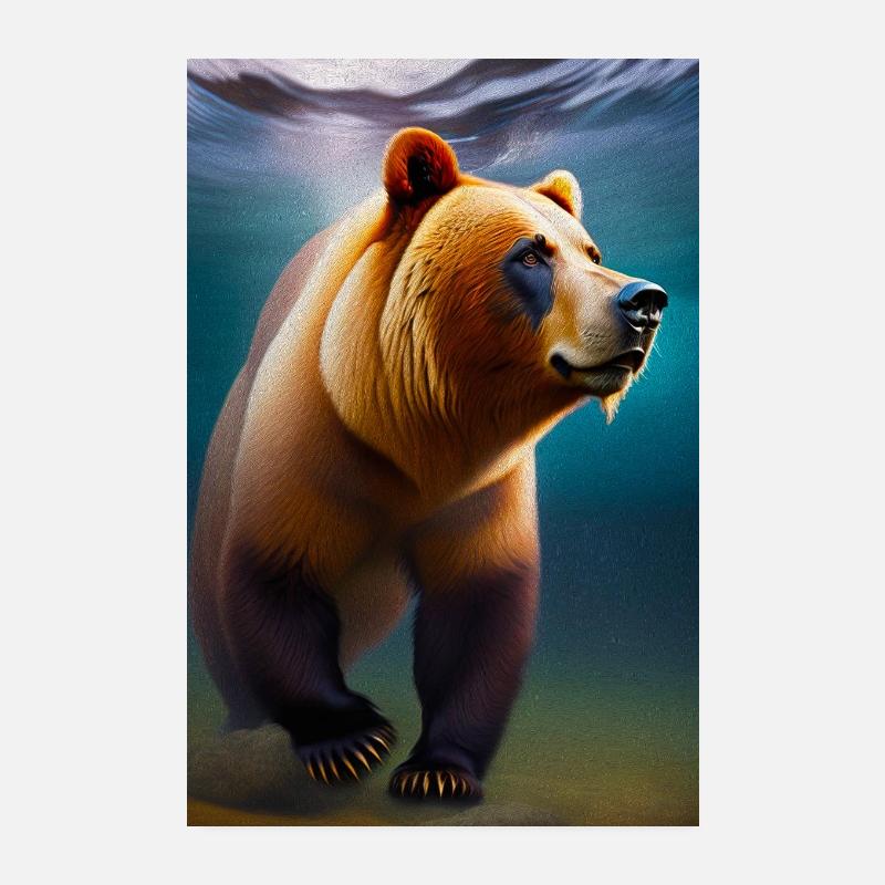 Grizzly Bär Poster 20x30 cm