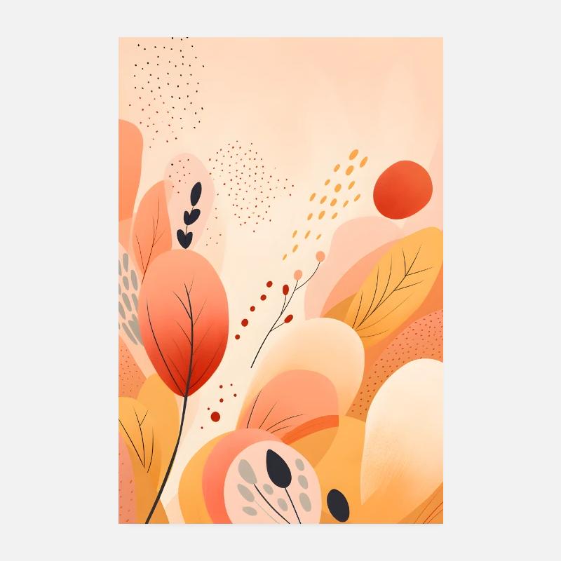 Abstraktes Blumenfeld Poster 20x30 cm