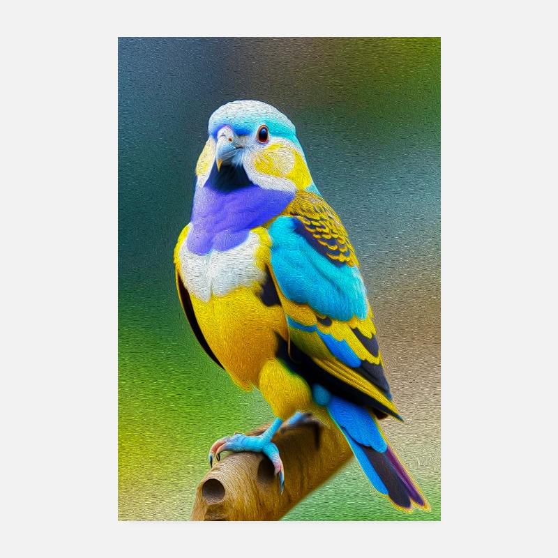 Budgerigar - Poster 8" x 12" (20x30 cm) - white