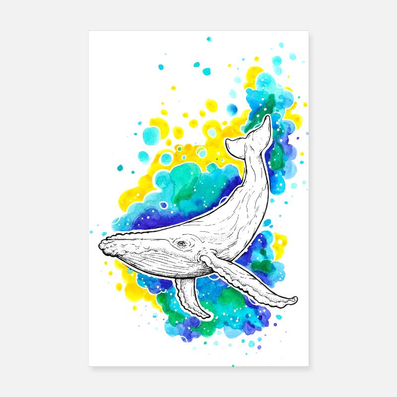Baleine à bosse Poster 20 x 30 cm