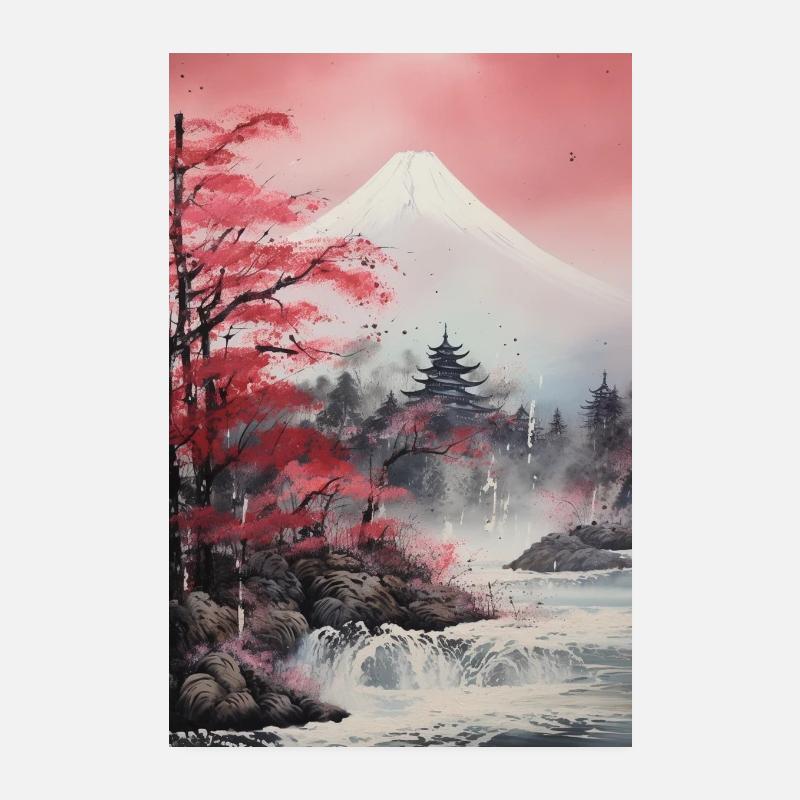 Japanese Inspiration - Sakura Poster 8" x 12" (20x30 cm)