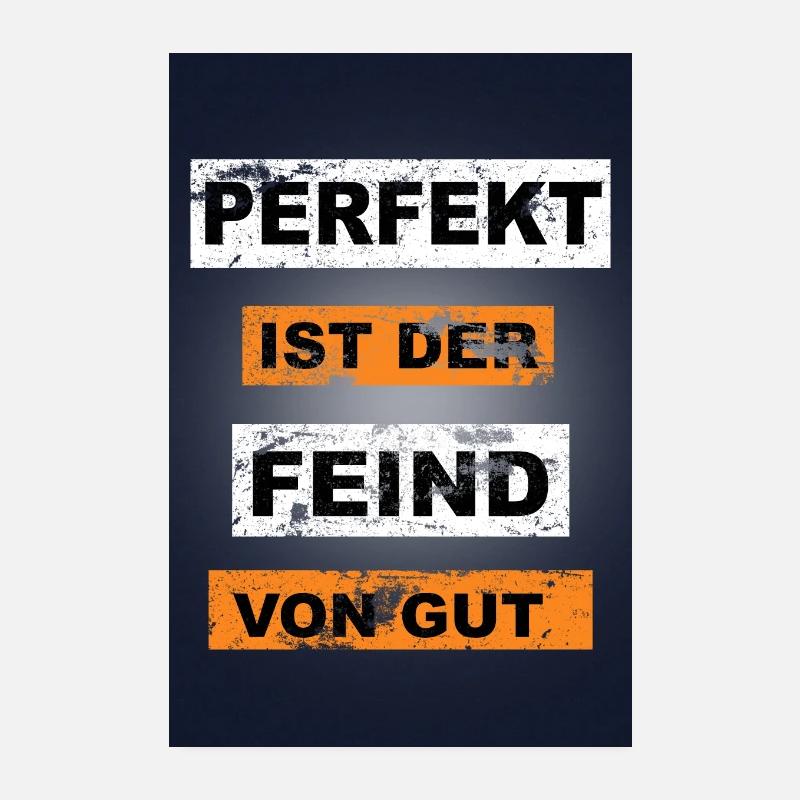 Perfekt ist der Feind von gut Graffiti Poster 20x30 cm