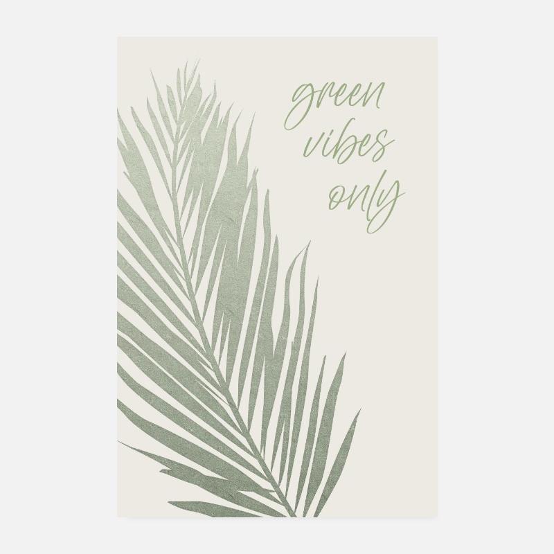 Juste des vibrations vertes Poster 20 x 30 cm