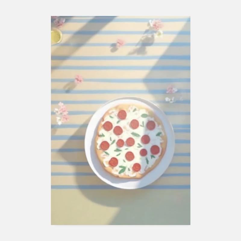 Pizza Illustration Poster 8" x 12" (20x30 cm)