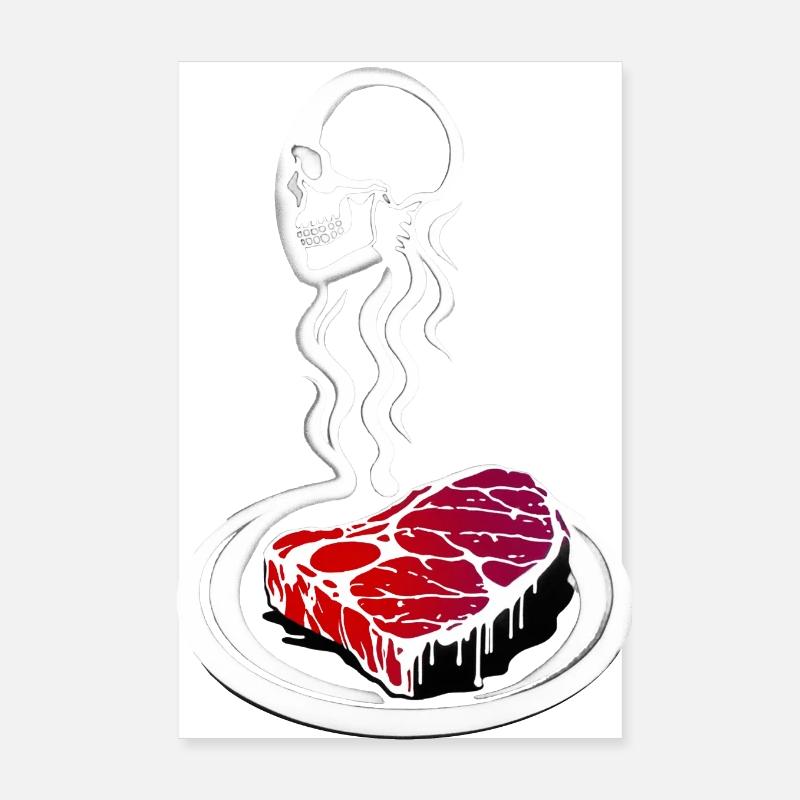 Reduziertetr Fleischkonsum | Tierschutz Poster 20x30 cm