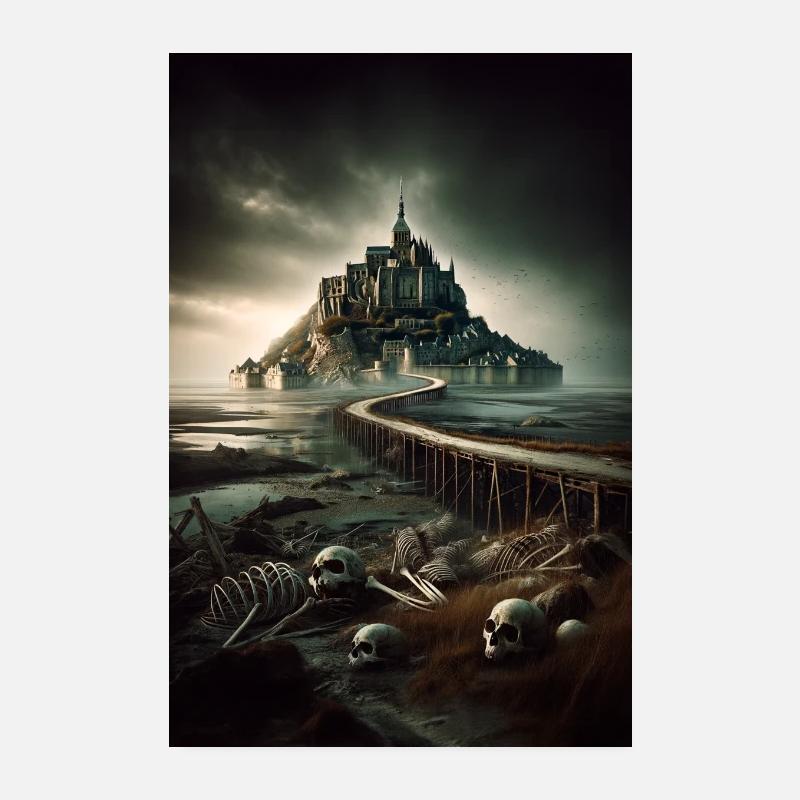 Mont Saint Michel Poster 20x30 cm