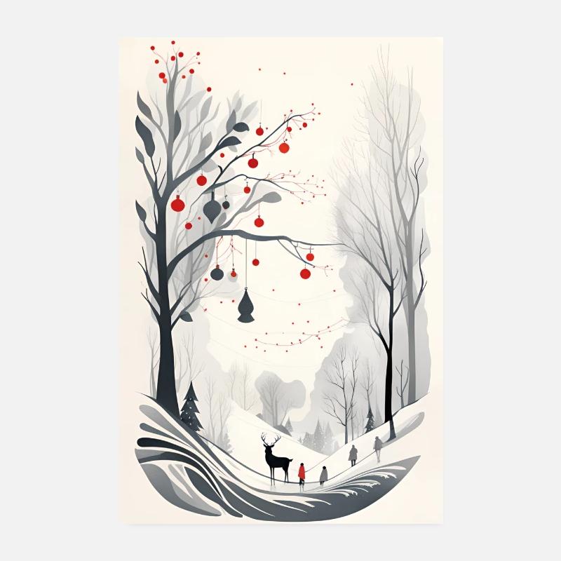 poster noel blanc Poster 20 x 30 cm