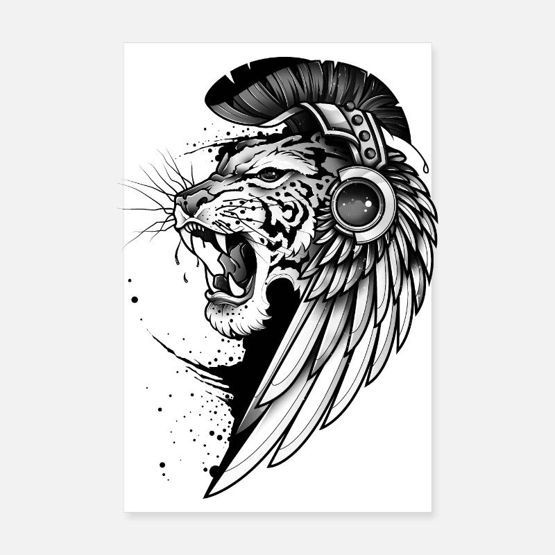 Rugissement sauvage Poster 20 x 30 cm
