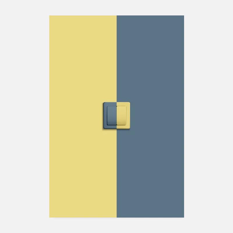 Light switch on harmonious out of harmony Poster 8" x 12" (20x30 cm)