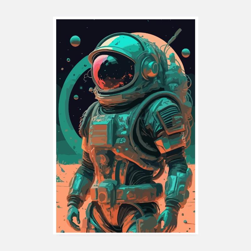 Astronaut, Futuristic, Space Space, Universe Poster 8" x 12" (20x30 cm)