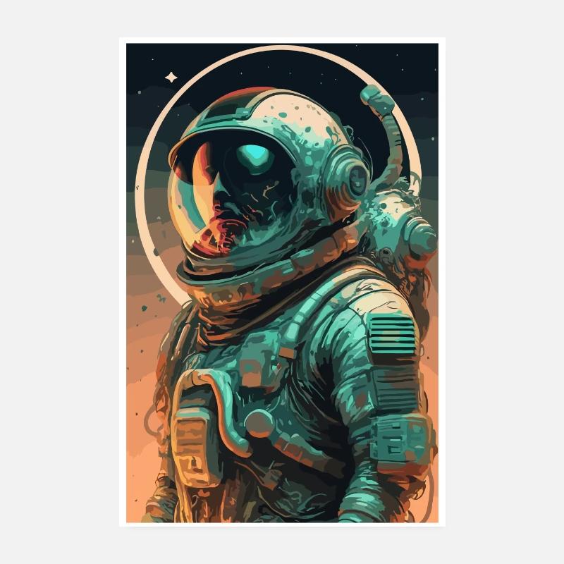 Astronaute, Futuriste, Espace Espace, Univers Poster 20 x 30 cm
