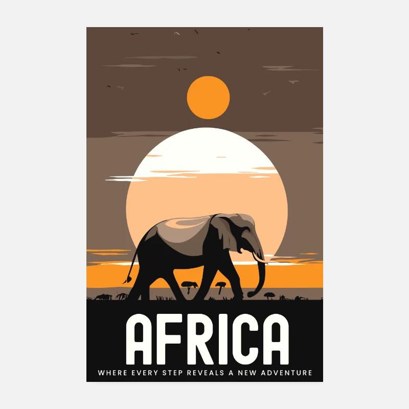 L’Afrique où chaque pas révèle une nouvelle aventure Poster 20 x 30 cm