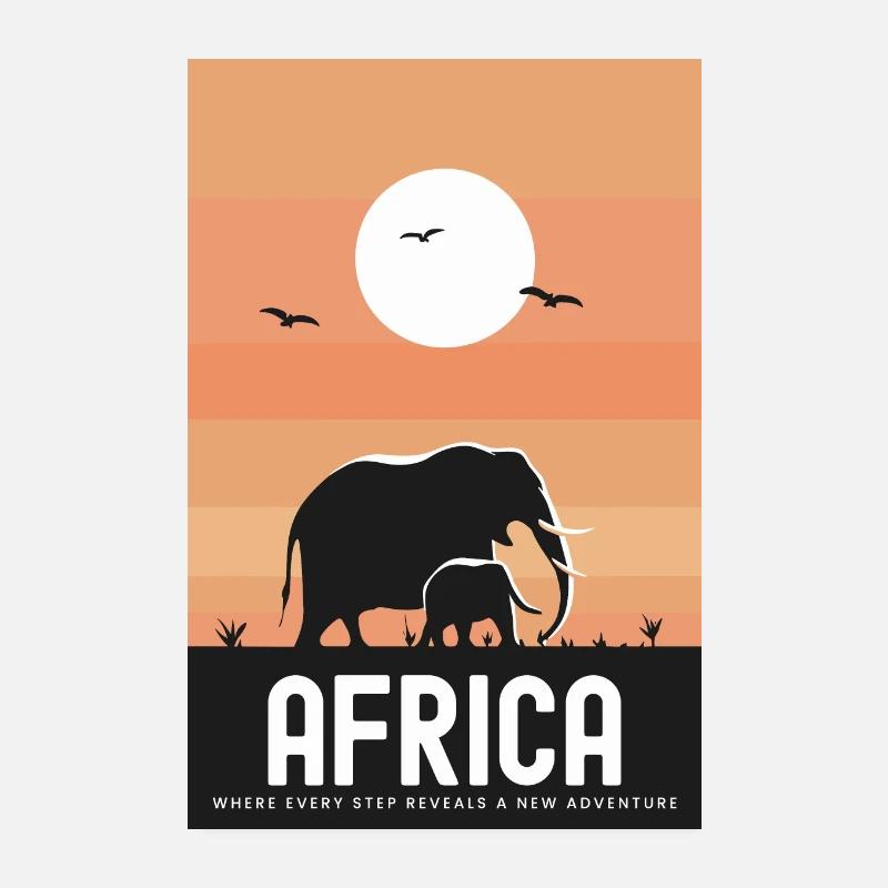 L’Afrique où chaque pas révèle une nouvelle aventure Poster 20 x 30 cm