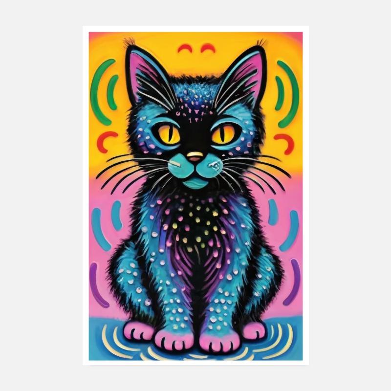 Chat mignon Pop Art Art moderne Poster 20 x 30 cm