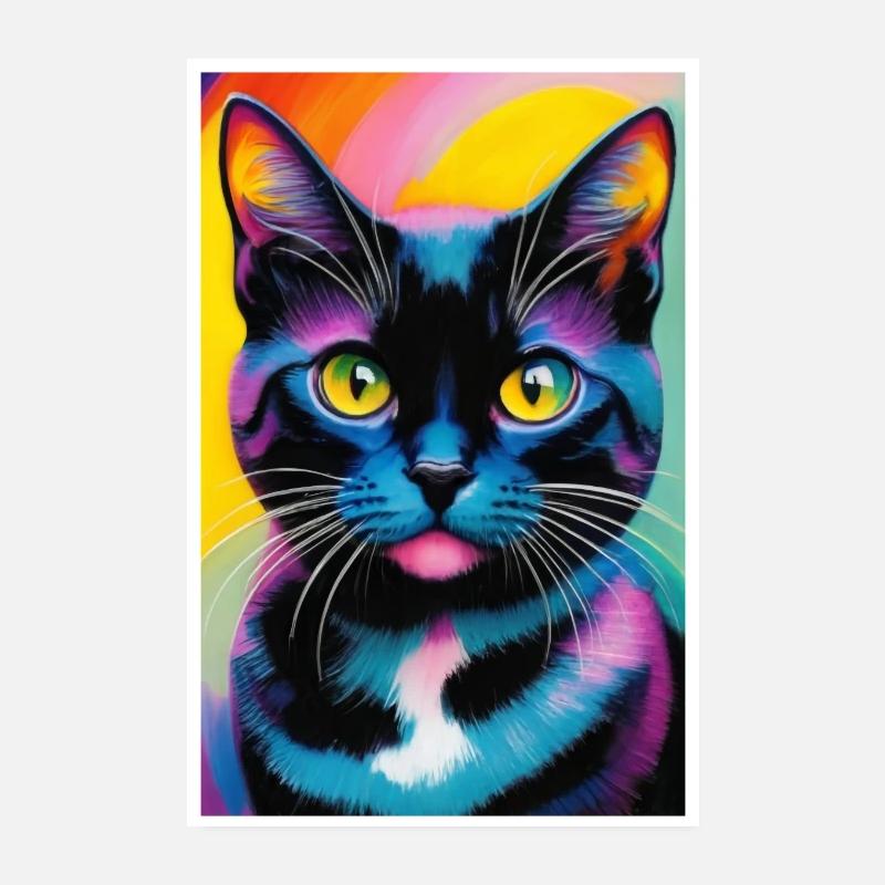Chat mignon Pop Art Art moderne Poster 20 x 30 cm