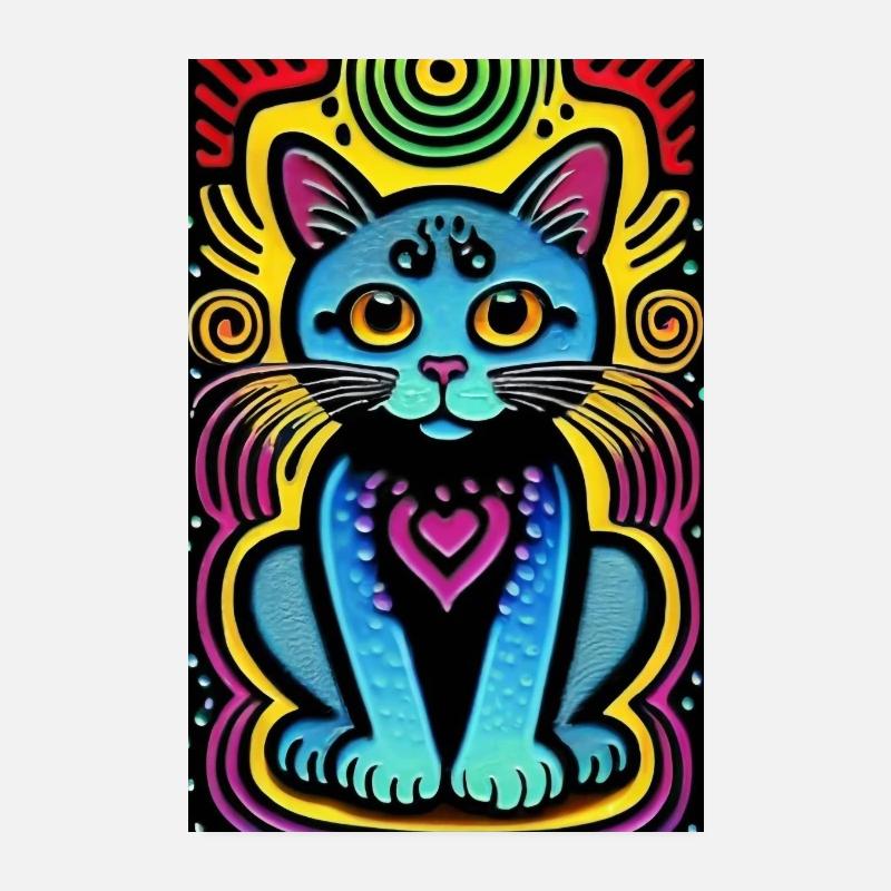 Süße Katze Pop Art moderne Kunst Poster 20x30 cm
