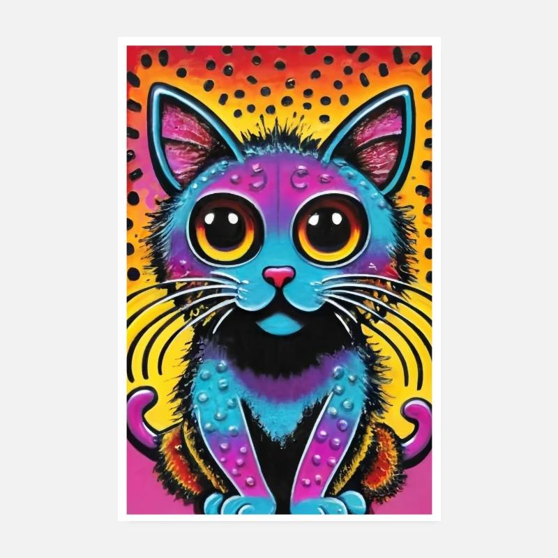 Chat mignon Pop Art Art moderne Poster 20 x 30 cm