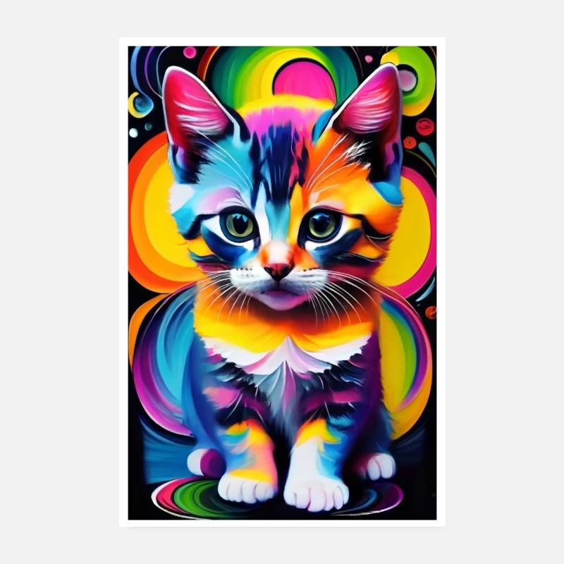 Chat mignon Pop Art Art moderne Poster 20 x 30 cm