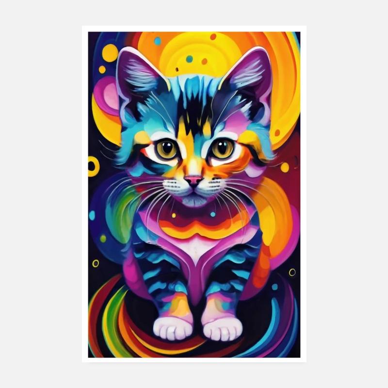 Chat mignon Pop Art Art moderne Poster 20 x 30 cm