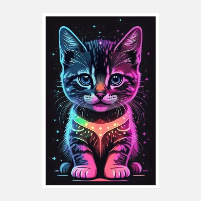 Cute Cat Pop Art Modern Art Poster 8" x 12" (20x30 cm)