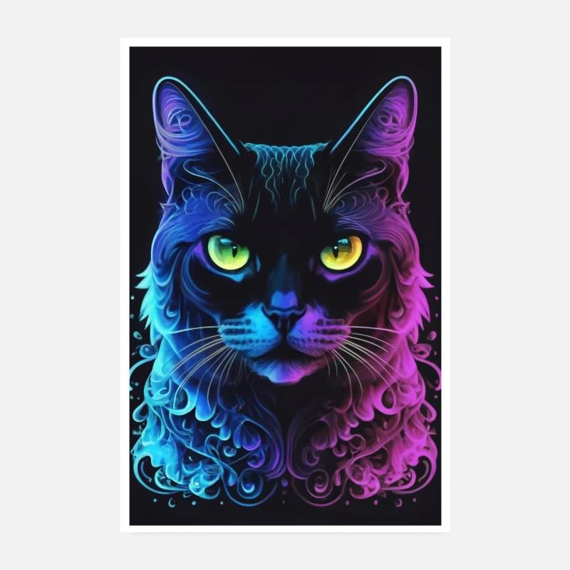 Süße Katze Pop Art moderne Kunst Poster 20x30 cm
