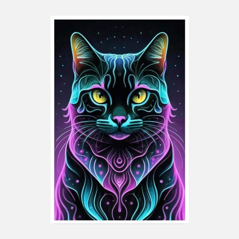 Cute Cat Pop Art Modern Art Poster 8" x 12" (20x30 cm)