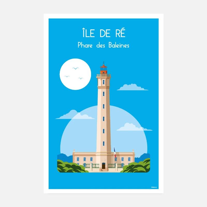 PHARE DES BALEINES Poster 20 x 30 cm