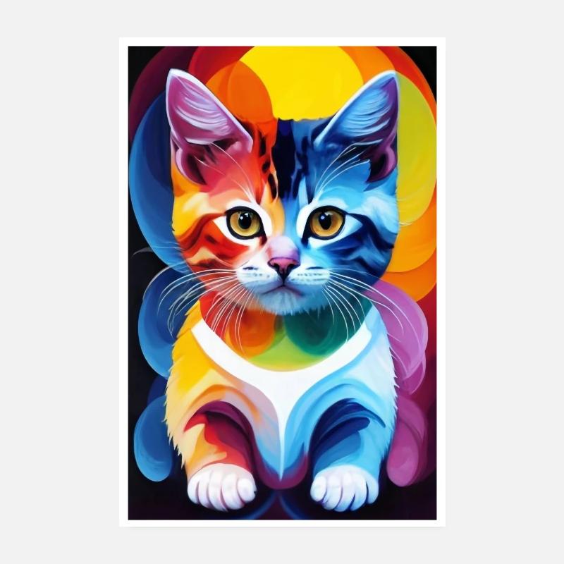Süße Katze Pop Art moderne Kunst Poster 20x30 cm