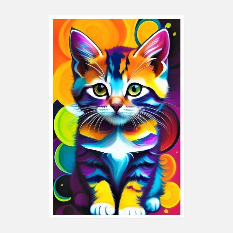 Chat mignon Pop Art Art moderne Poster 20 x 30 cm