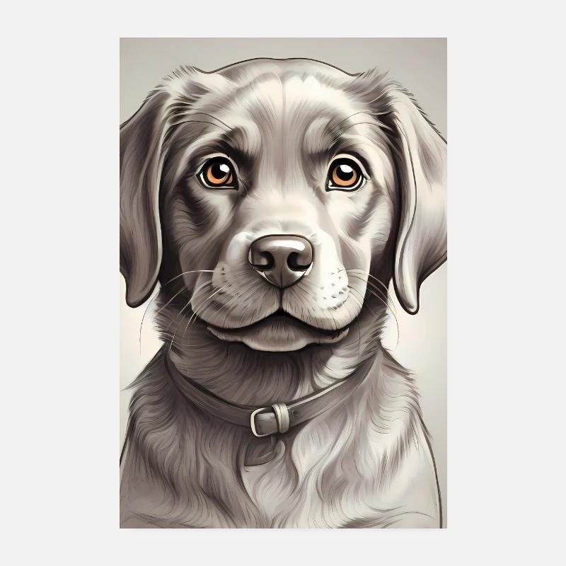 Labrador brun - Portrait Poster Poster 20 x 30 cm