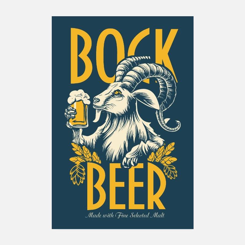 Bock beer Poster 8" x 12" (20x30 cm)