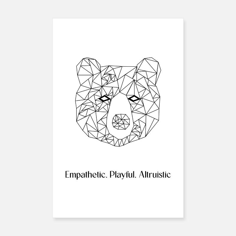 Low poly ours Poster 20 x 30 cm