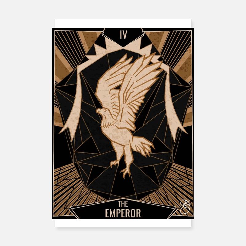 Michel Couvreur - Tarot - 4 - Der Kaiser Poster 20x30 cm