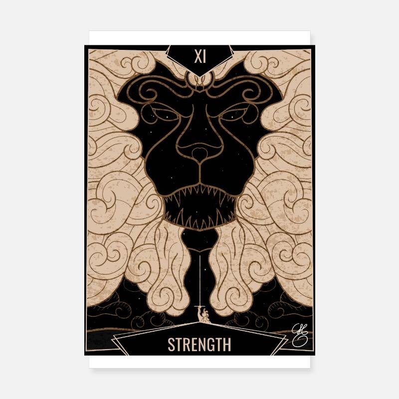 Michel Couvreur - Tarot - 11 - Force Poster 20 x 30 cm