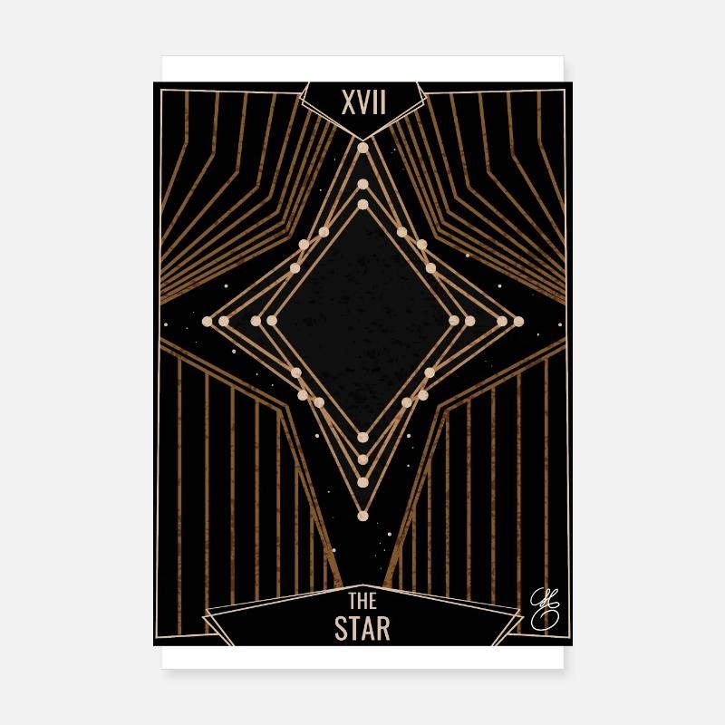 Michel Couvreur - Tarot - 17 - Der Stern Poster 20x30 cm
