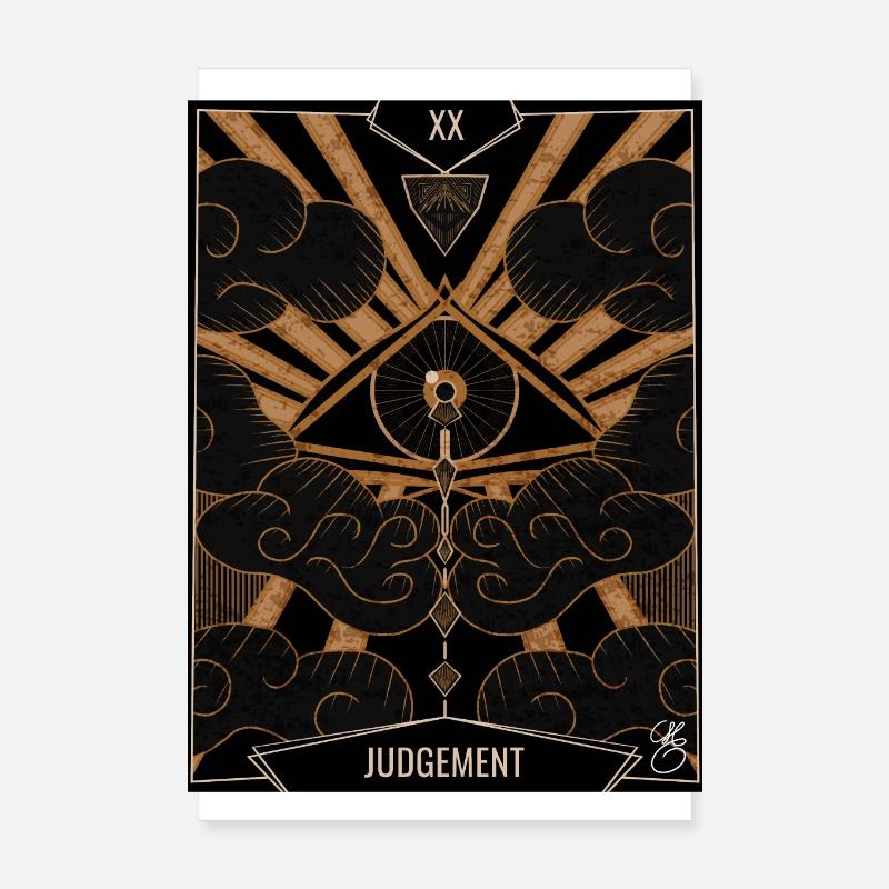 Michel Couvreur - Tarot - 20 - Urteil Poster 20x30 cm