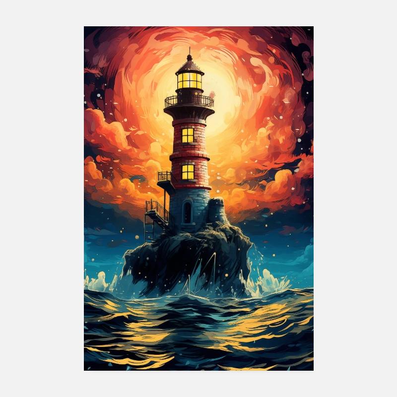 Lighthouse Poster 8" x 12" (20x30 cm)
