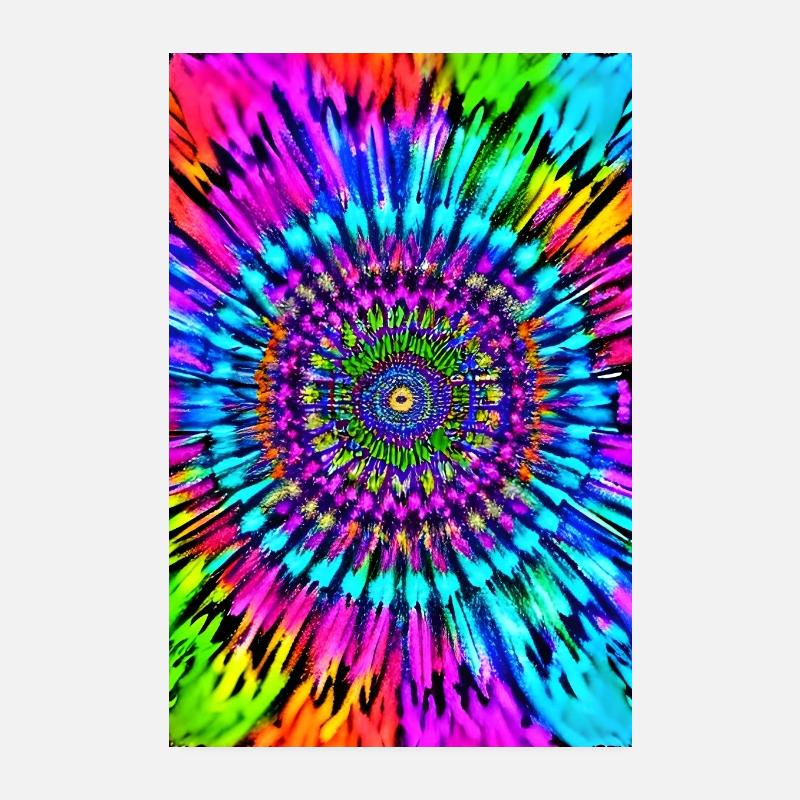 affiche fond d'écran psychédélique coloré Poster 20 x 30 cm