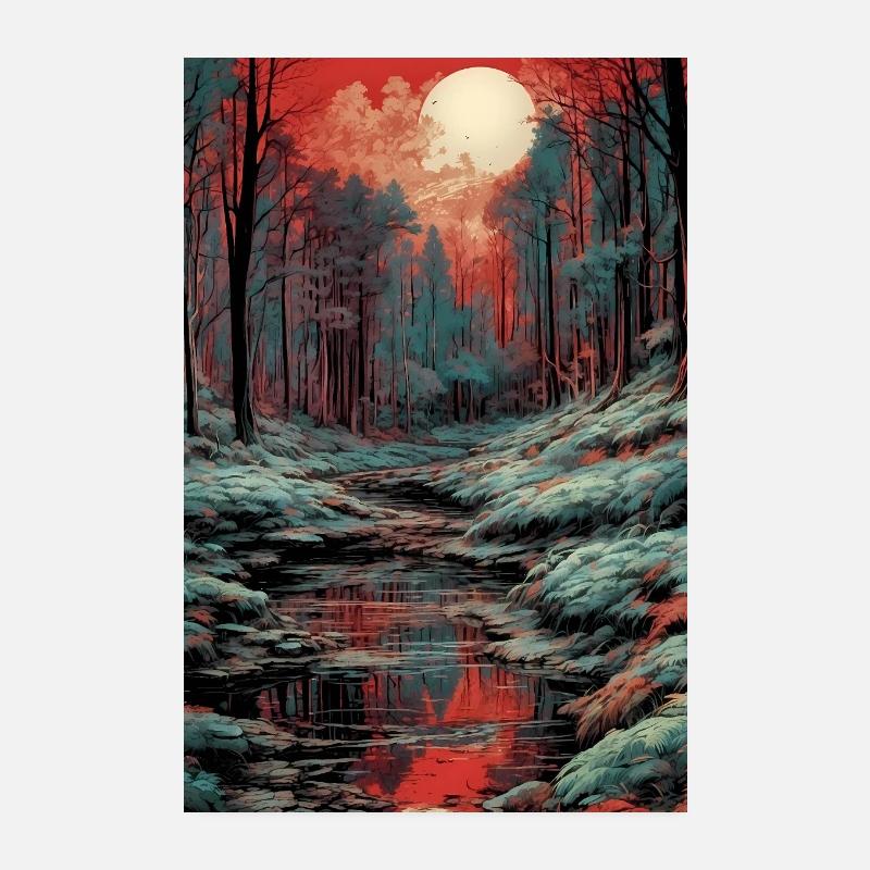 Lass das Rot fallen Poster 20x30 cm