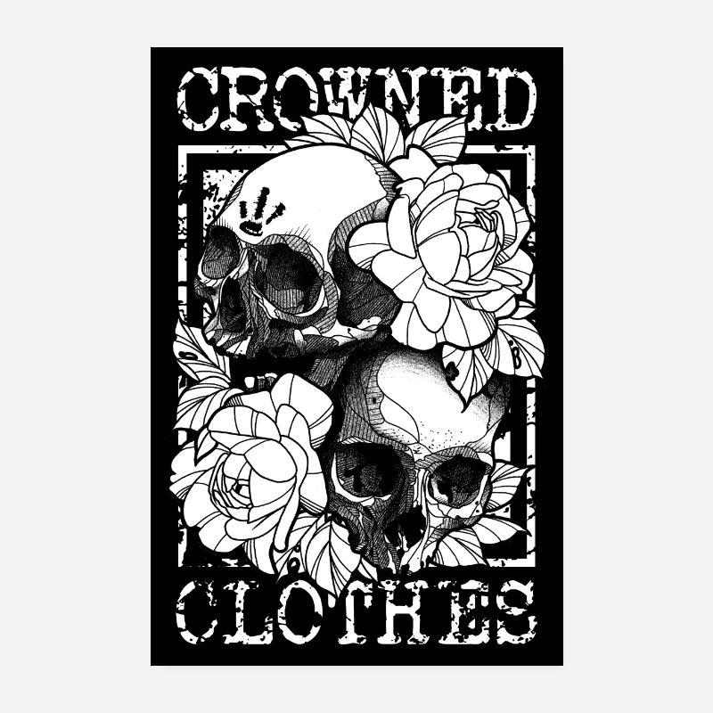 skull & peonies Poster 20x30 cm