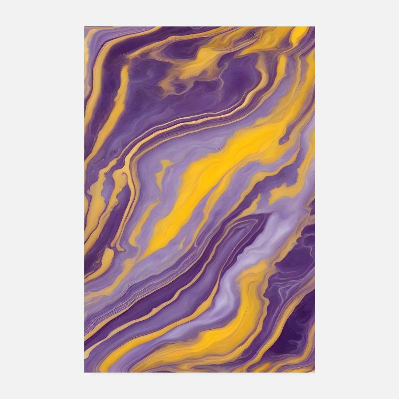Poster Marble Texture Colorful Design Poster 8" x 12" (20x30 cm)