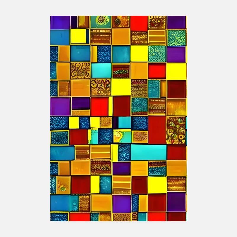 conception d’affiche en mosaïque colorée Mosaik Poster Poster 20 x 30 cm