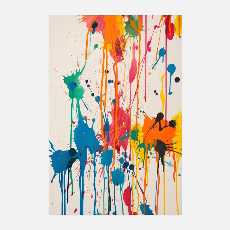 Simple color Splash Poster 8" x 12" (20x30 cm)