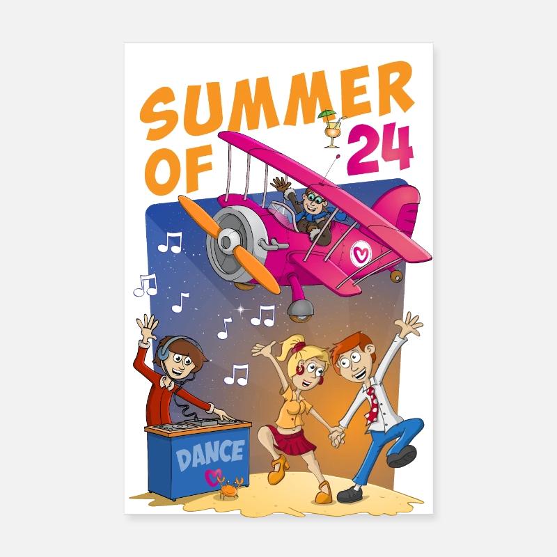 Der Sommer 2024 wird ein großes Fest. Poster 20x30 cm